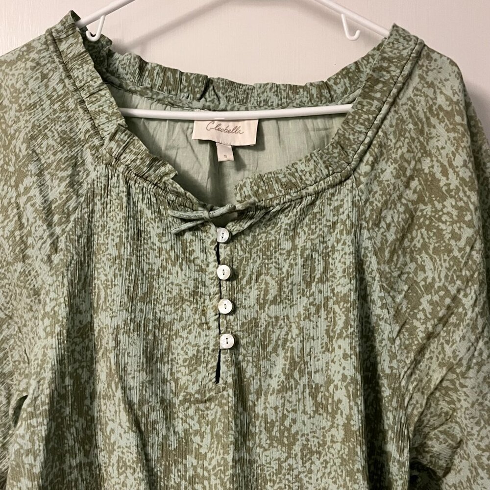 Cleobella green rainforest brinley mini dress size small 100% organic cotton - Picture 4 of 10